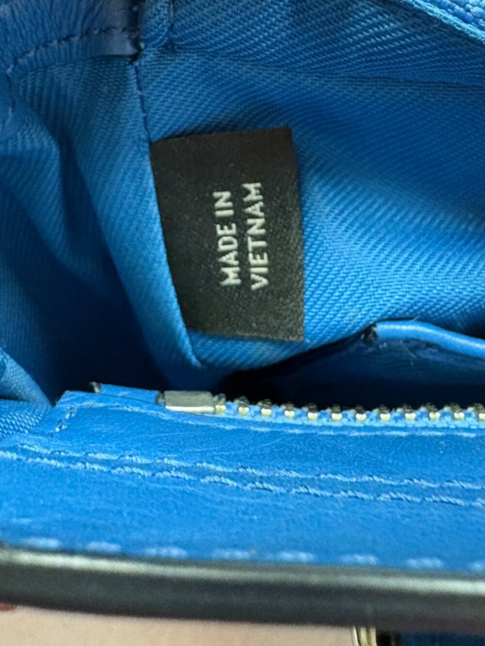 Coach Swagger 15 Blue Pebble Leather Ombre Rivets Crossbody Bag Quiet Luxury - Picture 10 of 11